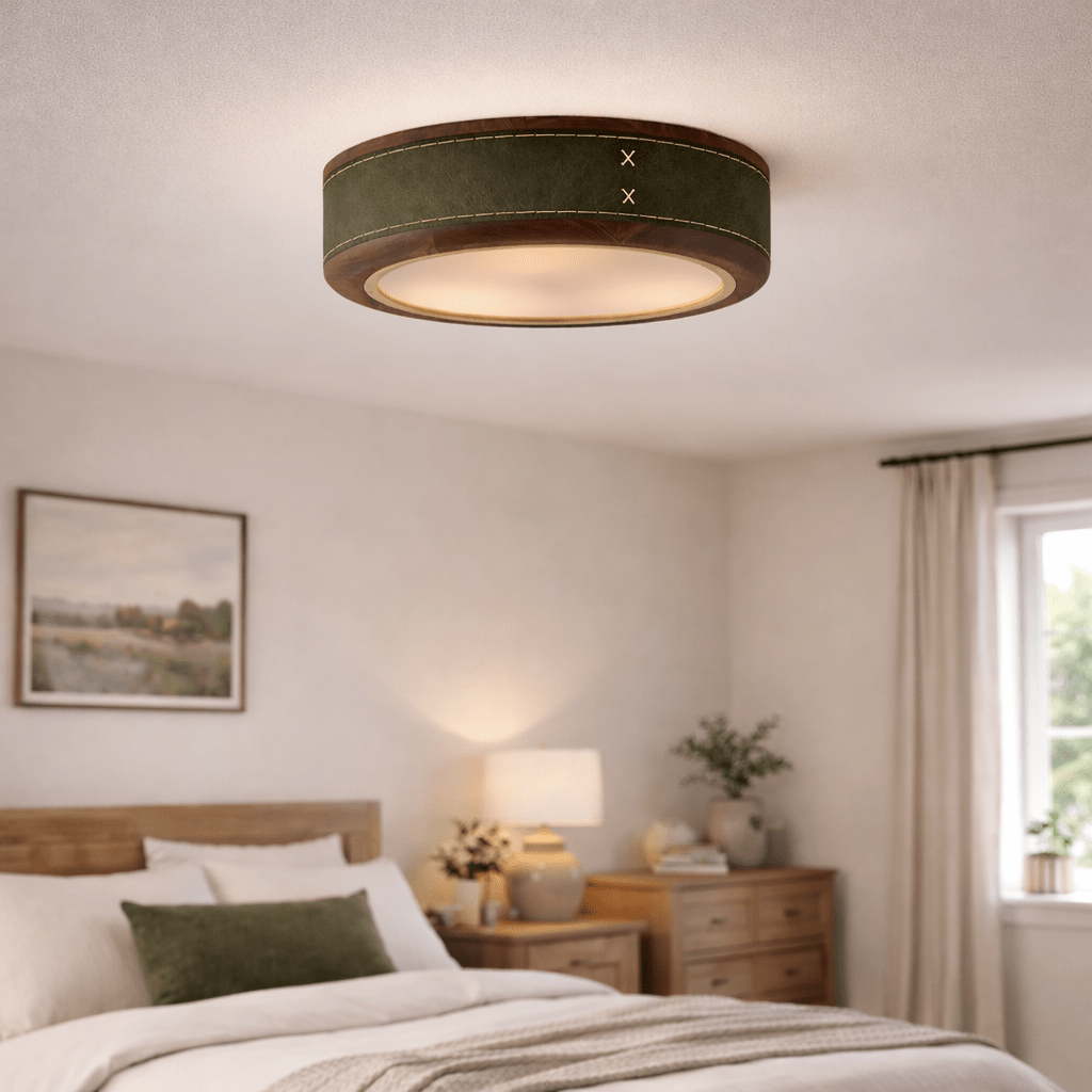 Crafted Leather Ceiling Light