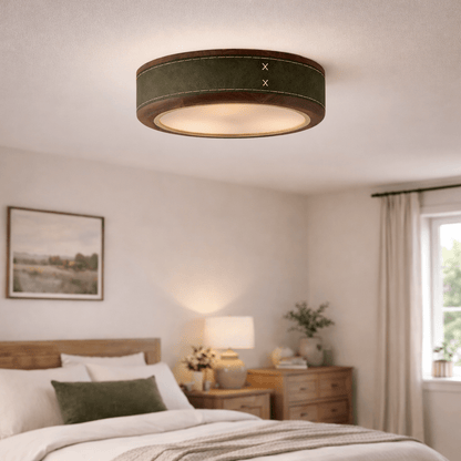 Crafted Leather Ceiling Light