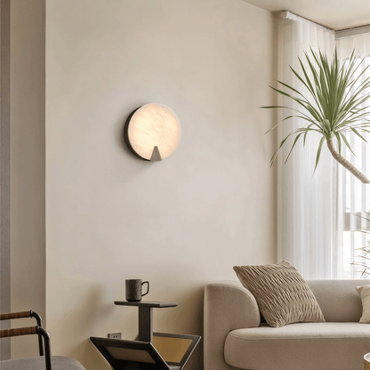 Solaris Halo Alabaster Wall Light