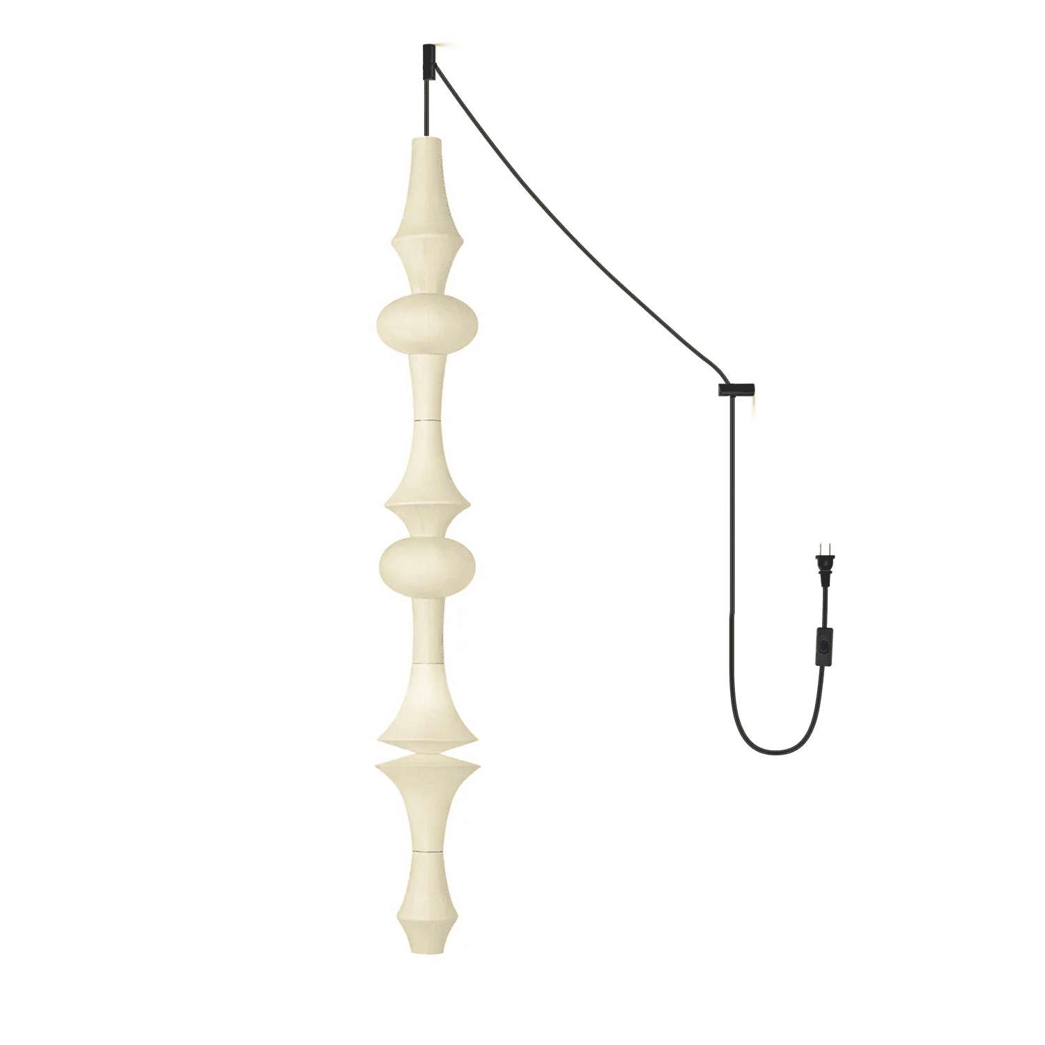 Washi Paper E Pendant Swag Light