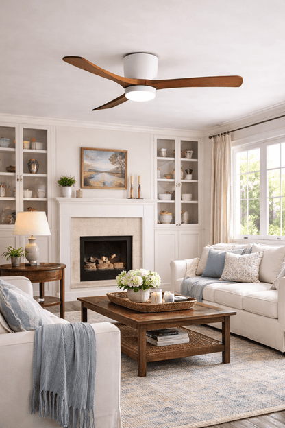 Nordic Wooden Ceiling Fan Light