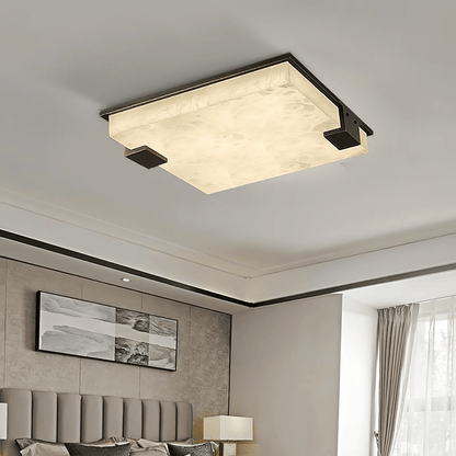 Square Alabaster Ceiling Lamp