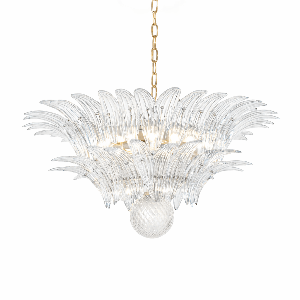 Murano Palmette Transparent Chandelier