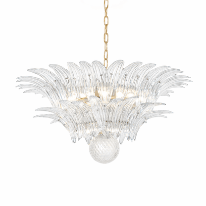 Murano Palmette Transparent Chandelier