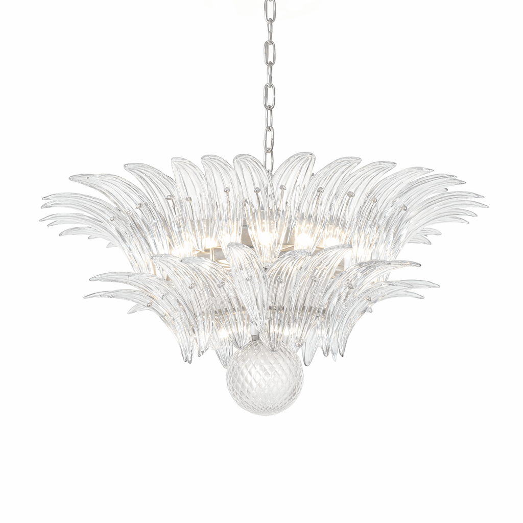 Murano Palmette Transparent Chandelier