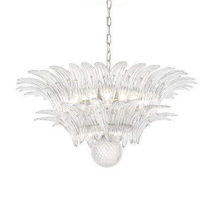 Murano Palmette Transparent Chandelier