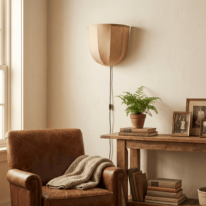 Sienna Linen Plug-in Wall Sconce