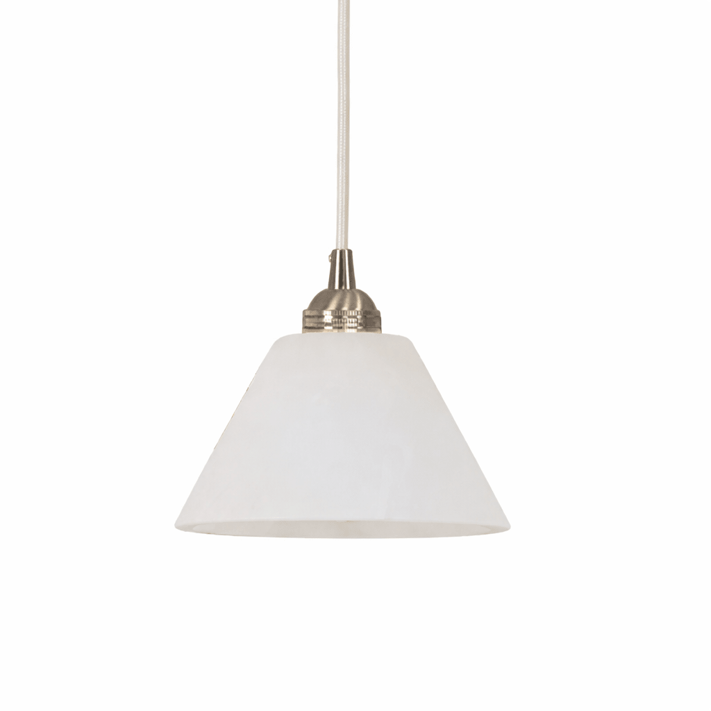 Conical Alabaster Brass Pendant Lamp