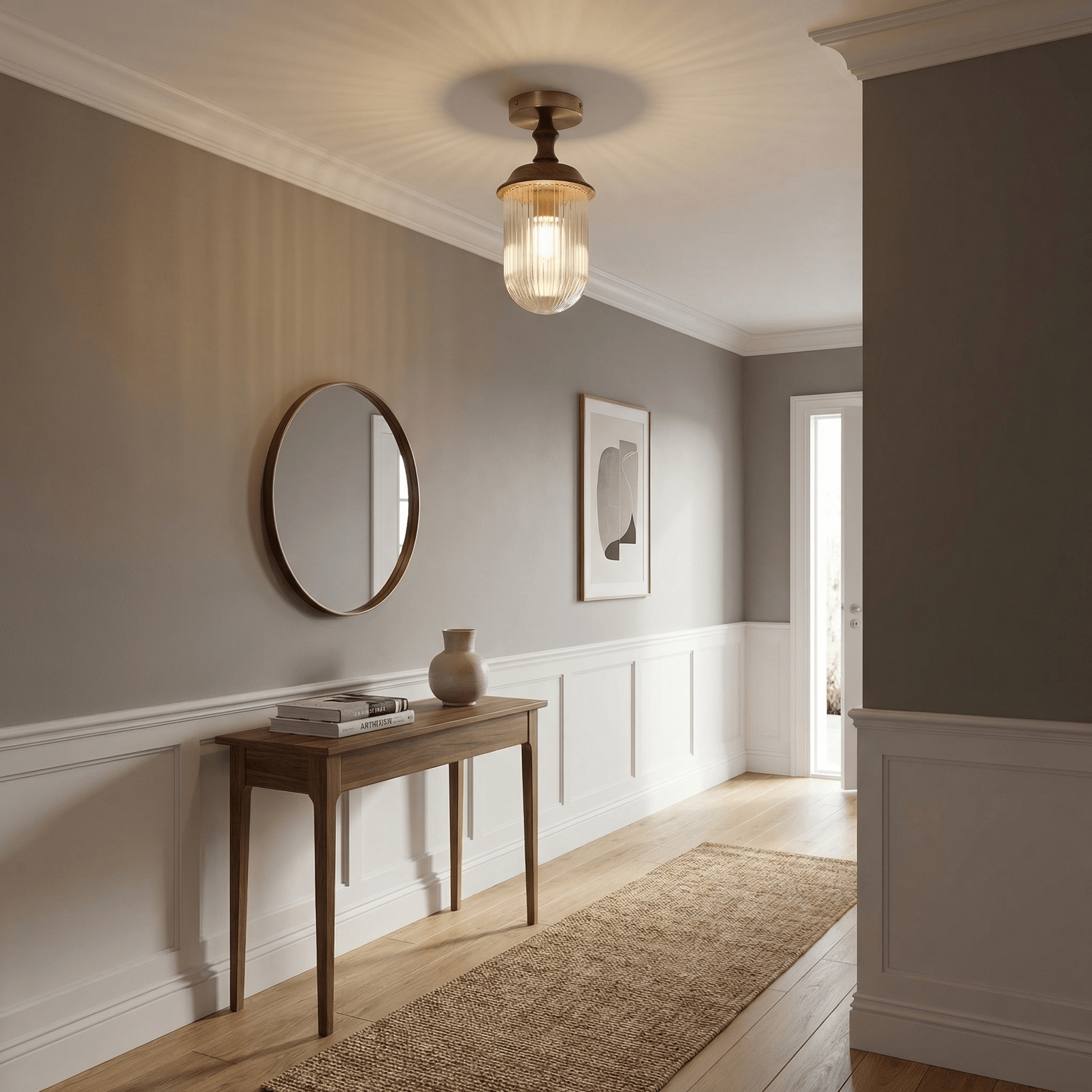 Sylvan Wood Rim Ceiling Lamp