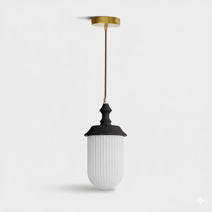 Solas Ribbed Glass Pendant Lamp