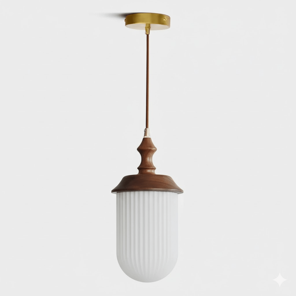 Solas Ribbed Glass Pendant Lamp