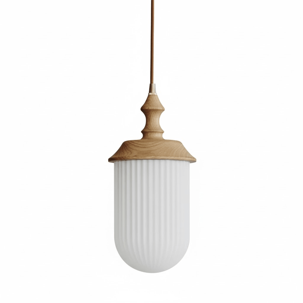 Solas Ribbed Glass Pendant Lamp