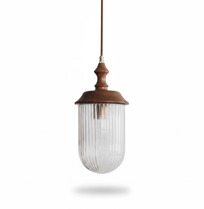 Solas Ribbed Glass Pendant Lamp