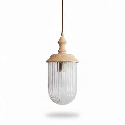 Solas Ribbed Glass Pendant Lamp
