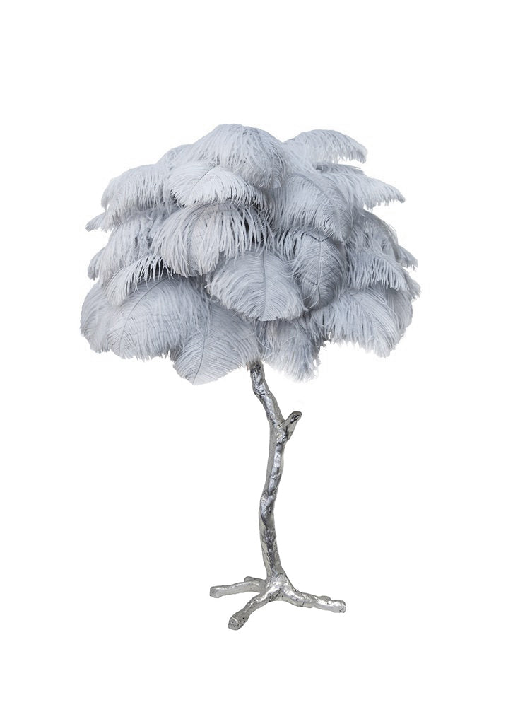 Ostrich Feather Table Lamp