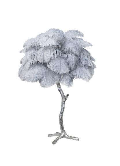 Ostrich Feather Table Lamp