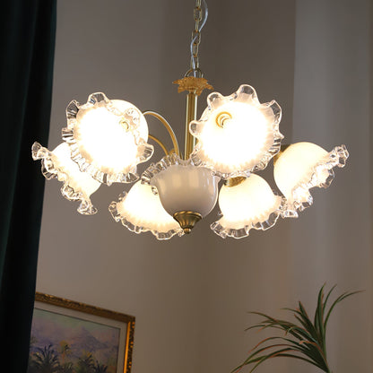 Floral Glass Chandelier