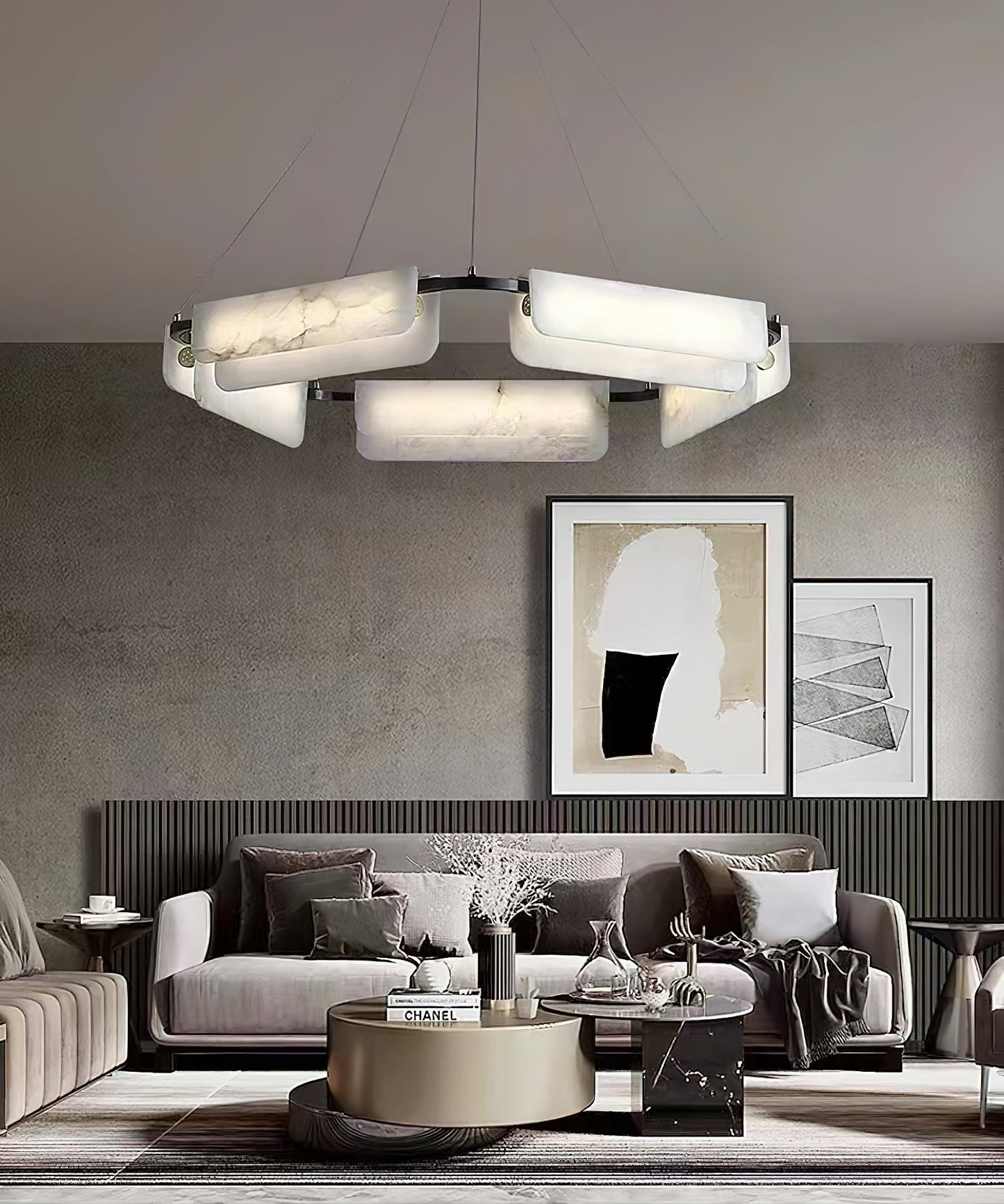 Delia Alabaster Chandelier