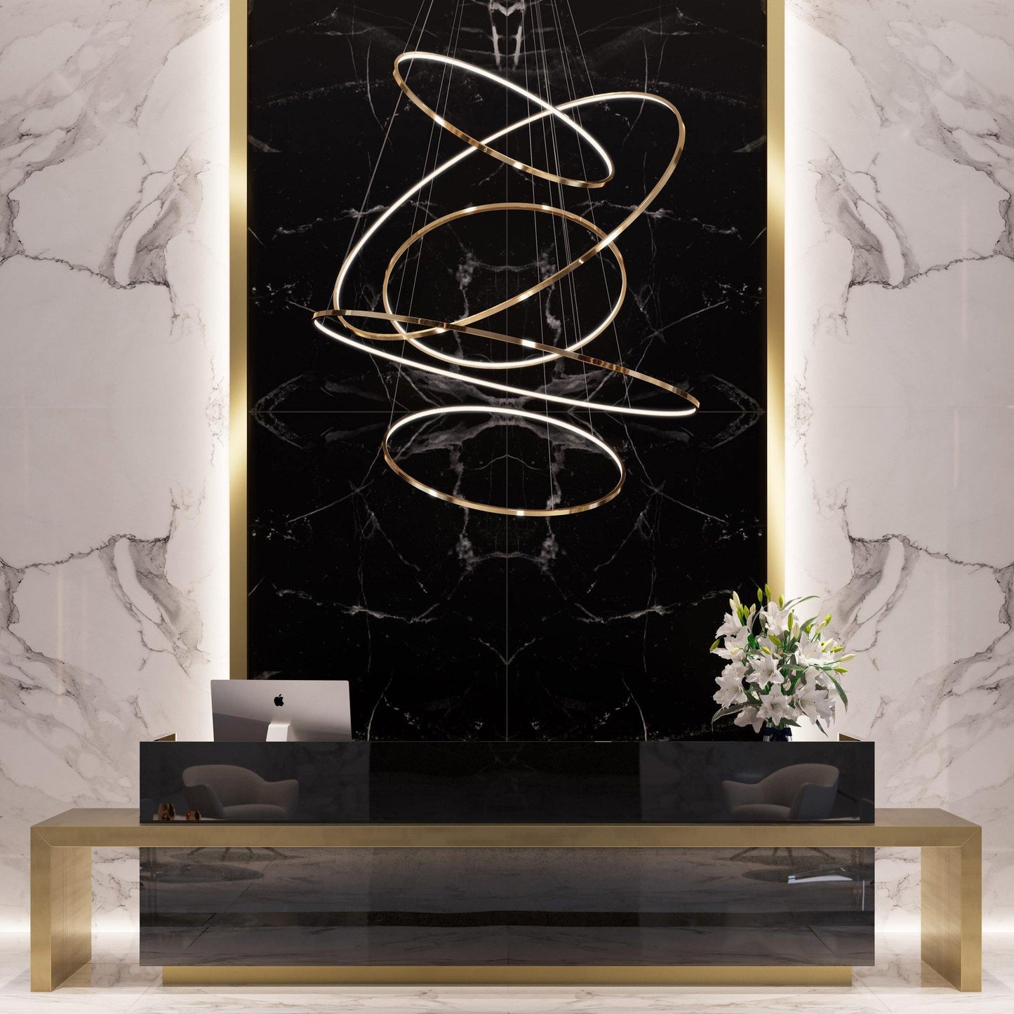 Lohja Gold Chandelier