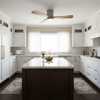 Nordic Wooden Ceiling Fan Light