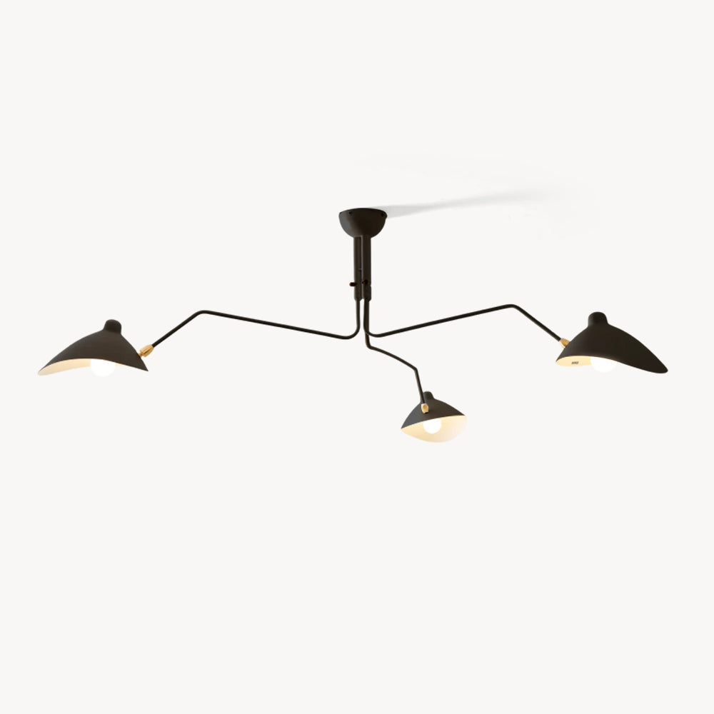Horizontal Serge Mouille Ceiling Lamp A