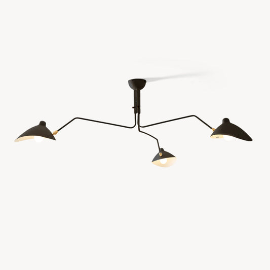 Horizontal Serge Mouille Ceiling Lamp A