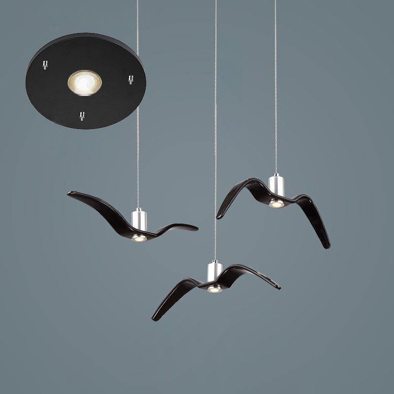 Night Birds Resin Pendant Lamp
