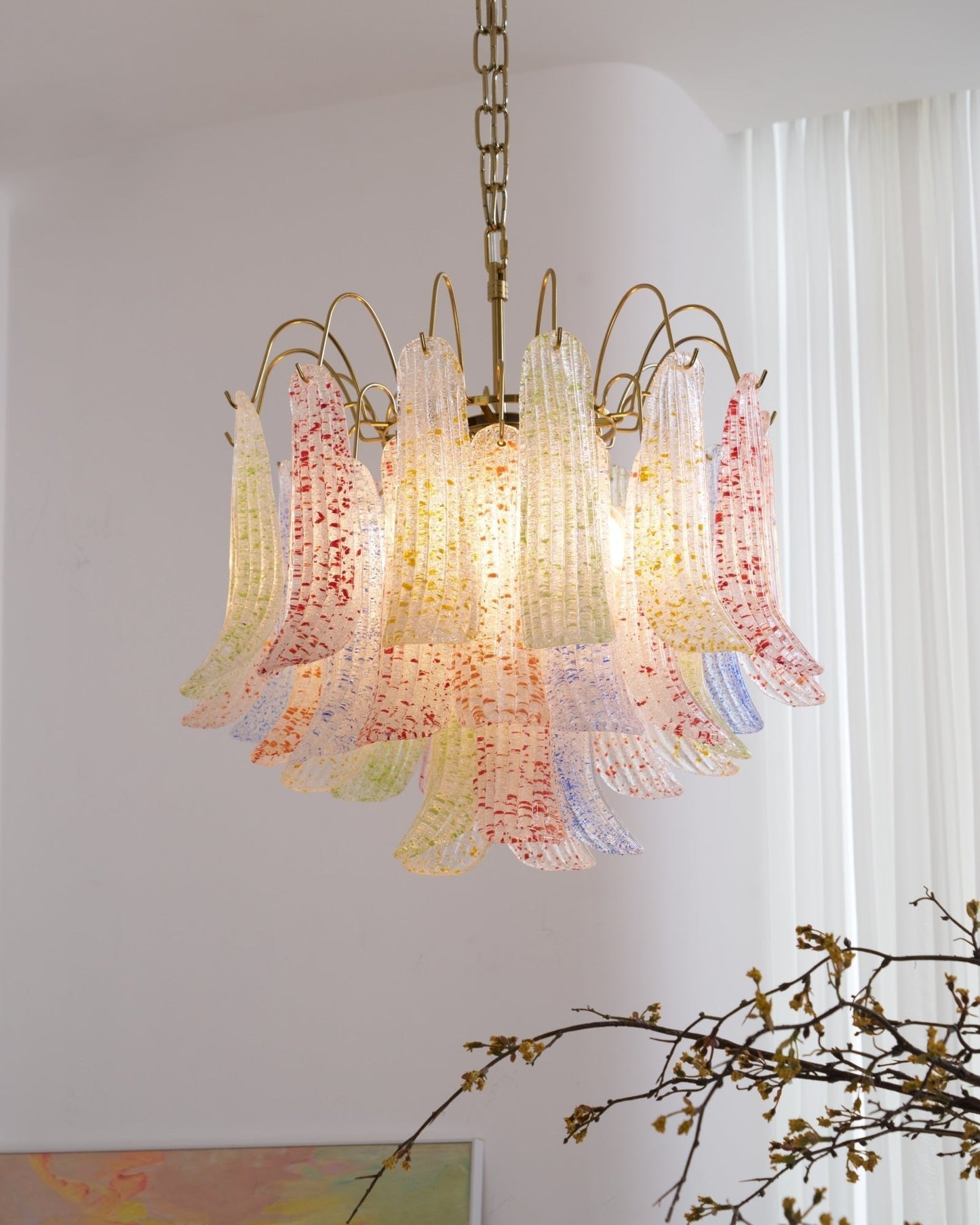 Venini Glass Chandelier
