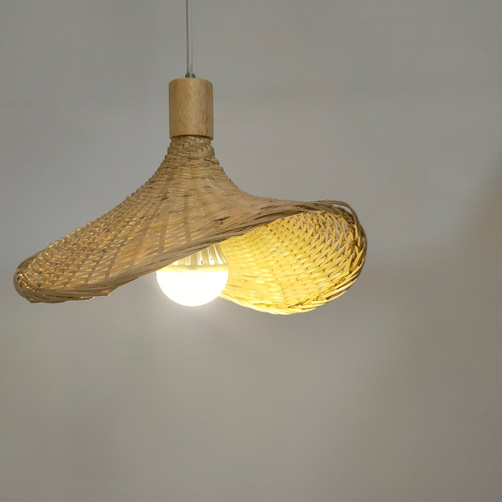Straw hat Pendant Light