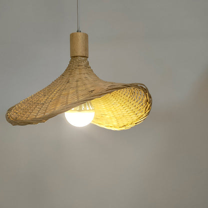 Straw hat Pendant Light