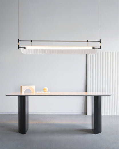 Striped Acrylic Chandelier