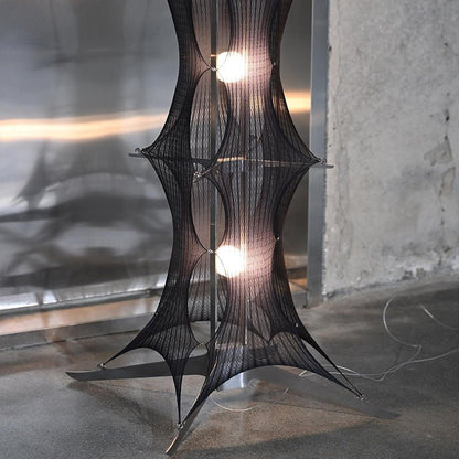 Noir Mesh Tower Floor Lamp