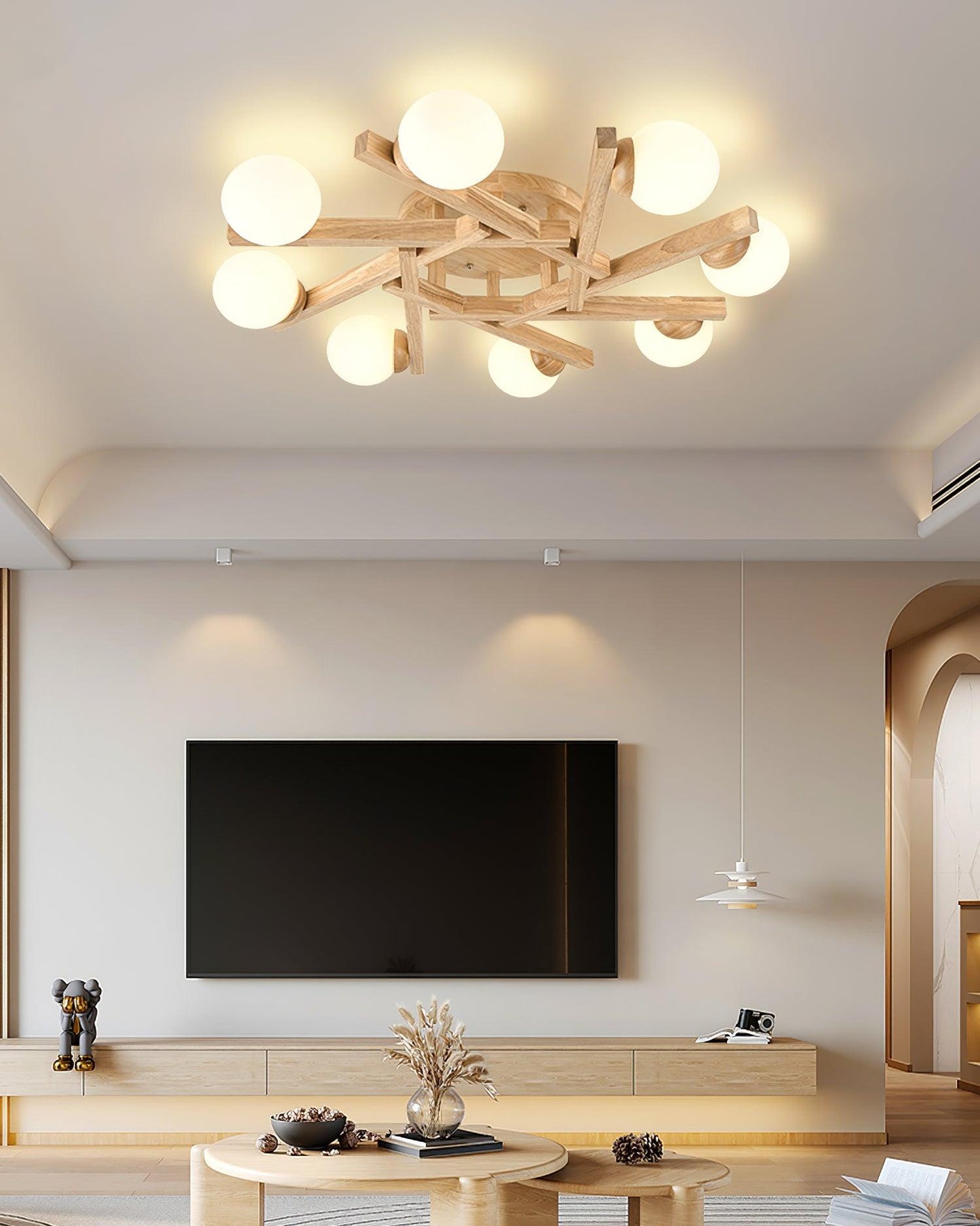 Wood Orin Ceiling Light