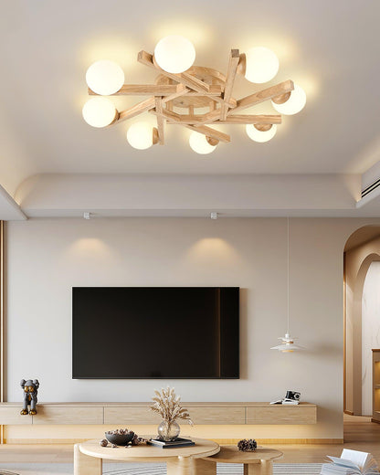 Wood Orin Ceiling Light