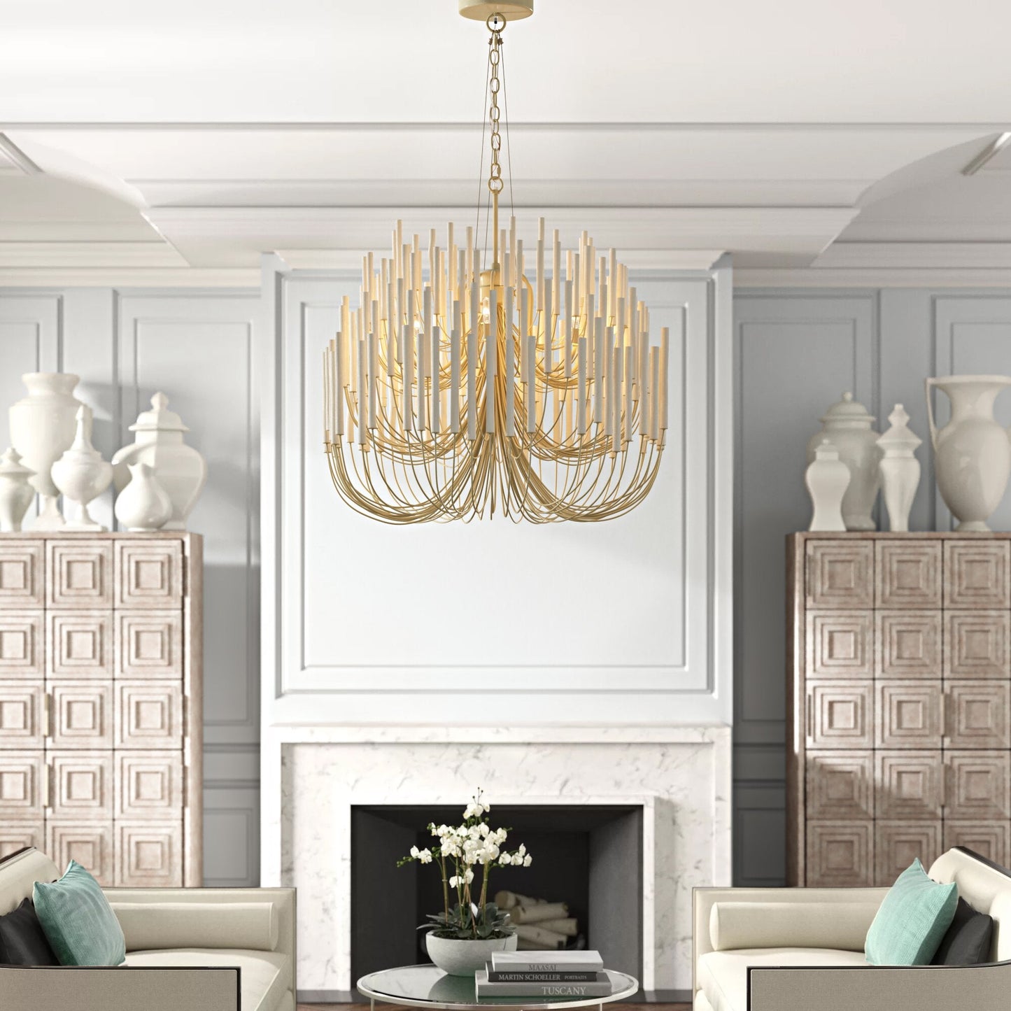 Sparse Wooden stick Chandelier