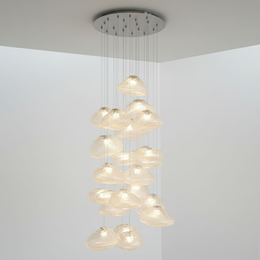 Blown Glass Mesh Pendant Light