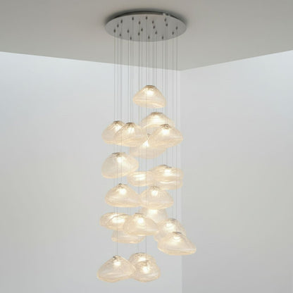 Blown Glass Mesh Pendant Light