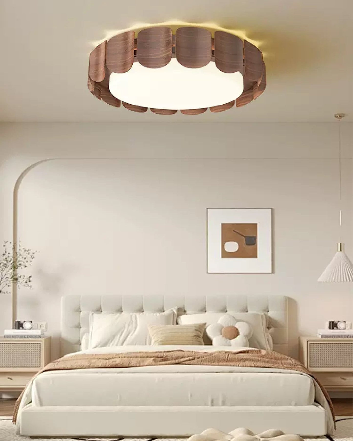 Wood Grain Pattern Ceiling Light