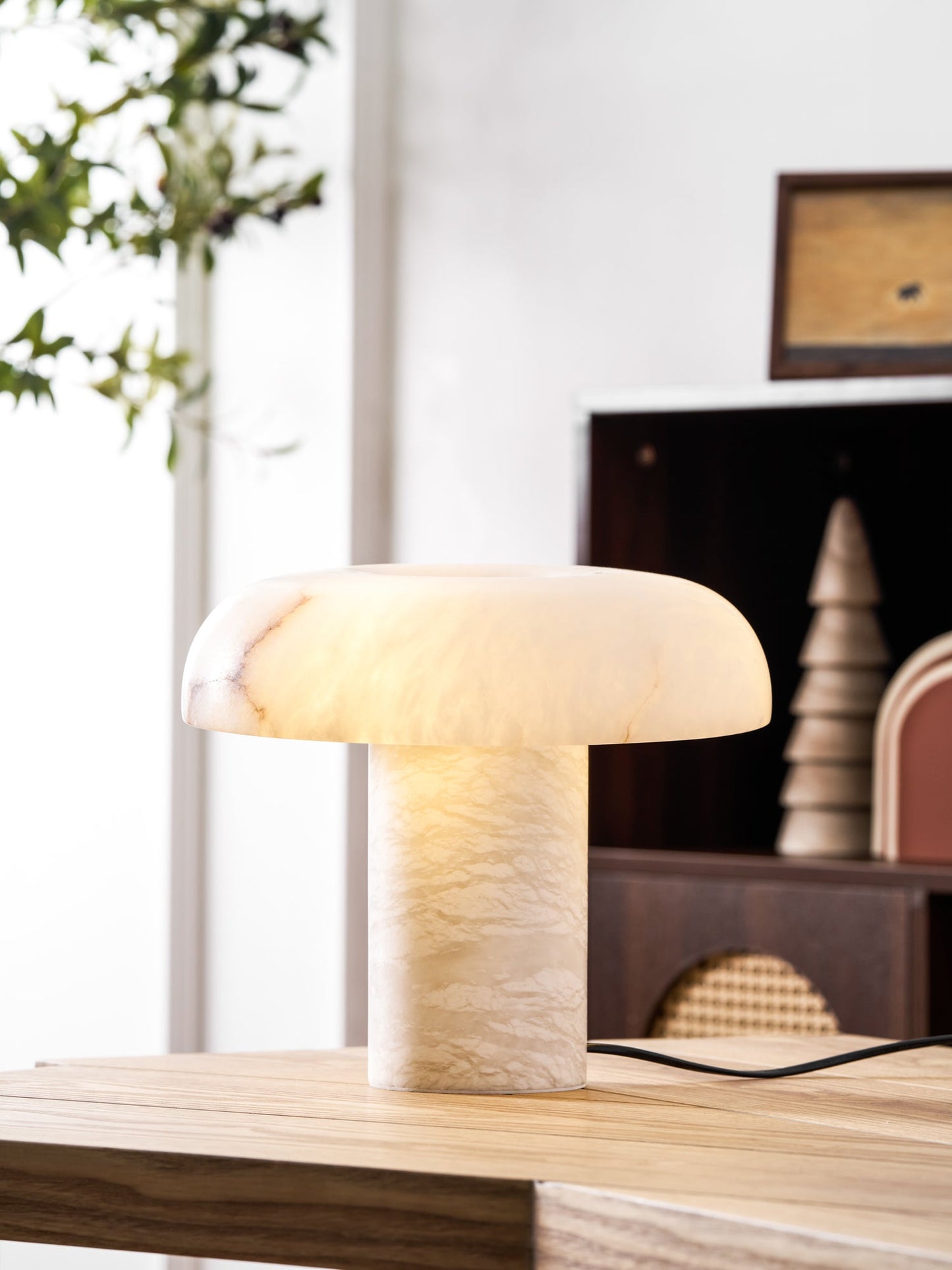 Mushroom Alabaster Table Lamp