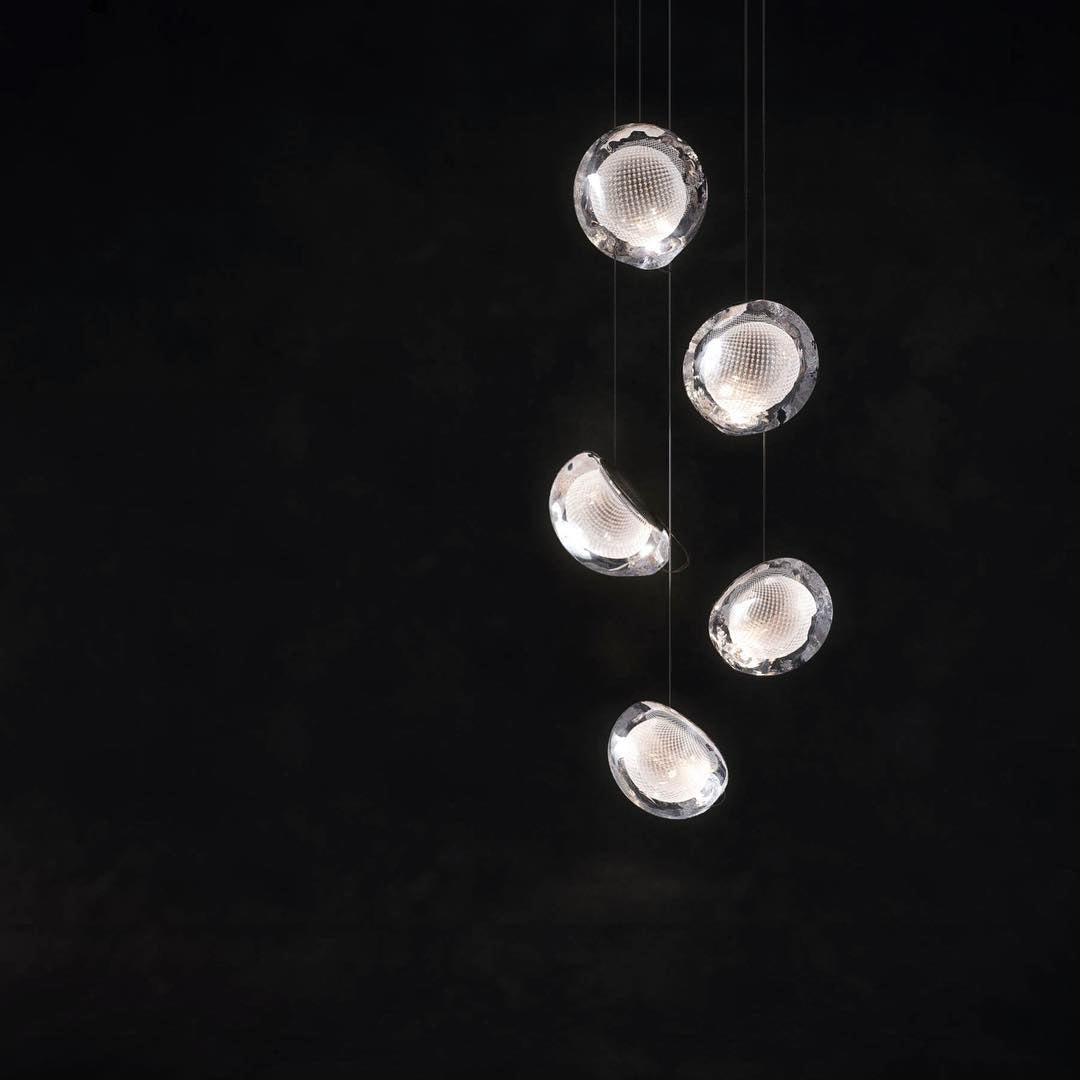 White and Clear Glass Pendant Light