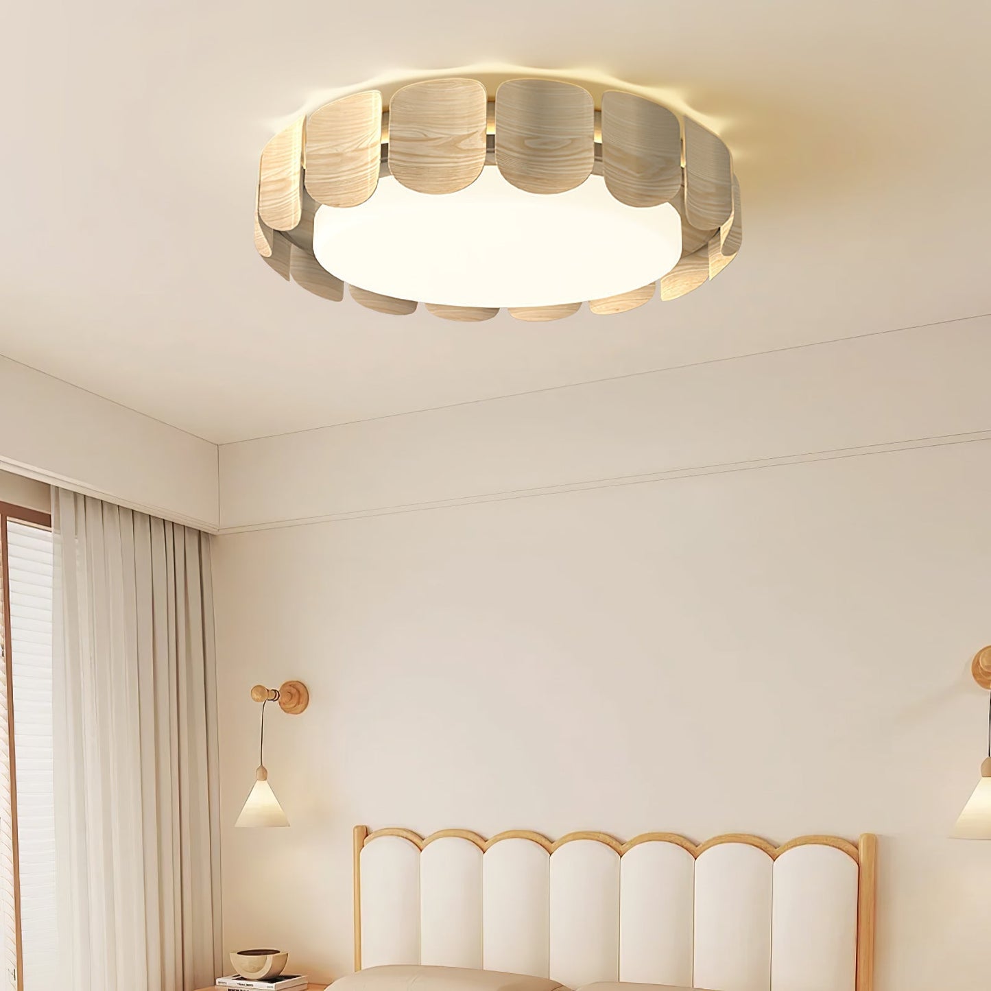 Wood Grain Pattern Ceiling Light