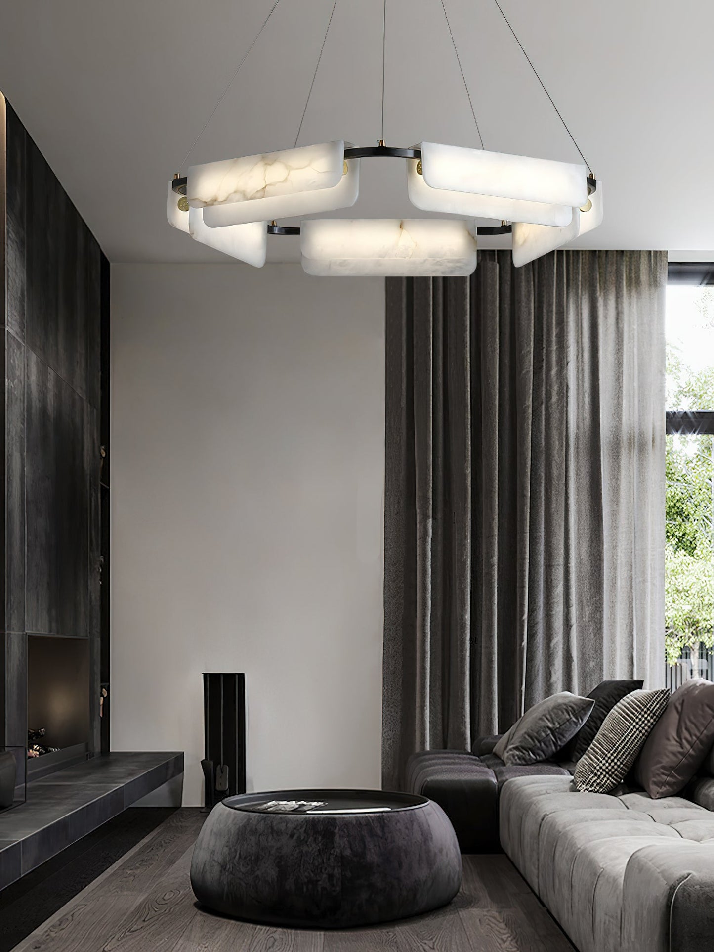 Delia Alabaster Chandelier