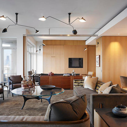 Horizontal Serge Mouille Ceiling Lamp A