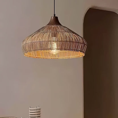 Wicker Rattan Pendant Light