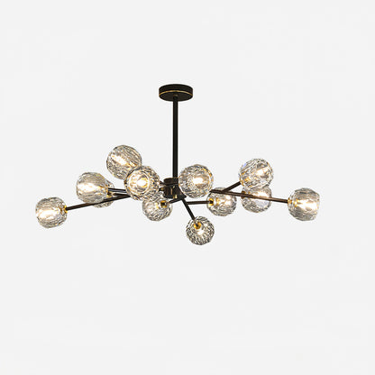 Crystal Ball Round Cluster Chandelier