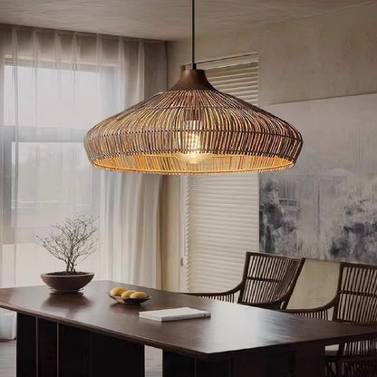 Wicker Rattan Pendant Light