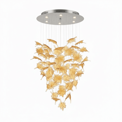 Multicolor Crystal Maple Leaf Chandelier