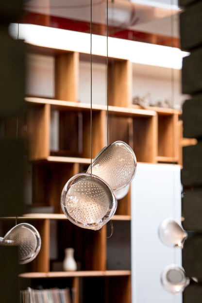 White and Clear Glass Pendant Light