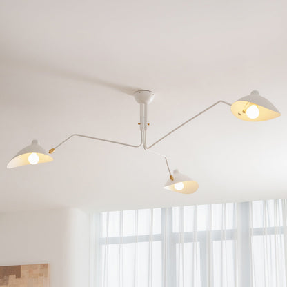 Horizontal Serge Mouille Ceiling Lamp A