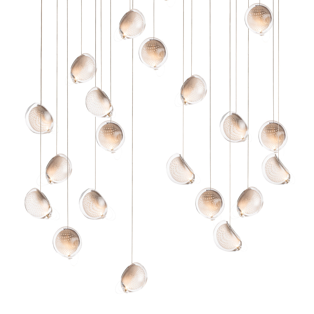 White and Clear Glass Pendant Light